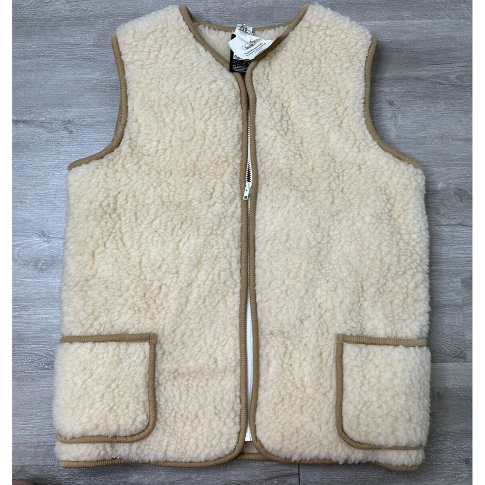 VTG New FESTE VEST Large MEN SPORT WESTERN SHERPA TRUCKER HUNTING HIKING USA